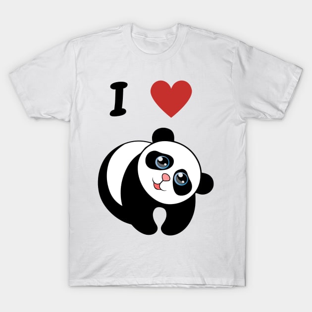 I love Pandas T-Shirt by Simple D.